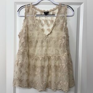 Torrid Cream Lace Blouse